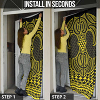 Mahi-dawg Maori Ta Moko Poutama Art Door Cover - Polynesian Pride