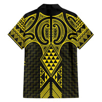 Mahi-dawg Maori Ta Moko Poutama Art Family Matching Long Sleeve Bodycon Dress and Hawaiian Shirt LT9 - Polynesian Pride