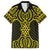Mahi-dawg Maori Ta Moko Poutama Art Family Matching Off The Shoulder Long Sleeve Dress and Hawaiian Shirt
