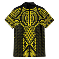 Mahi-dawg Maori Ta Moko Poutama Art Family Matching Short Sleeve Bodycon Dress and Hawaiian Shirt LT9 - Polynesian Pride