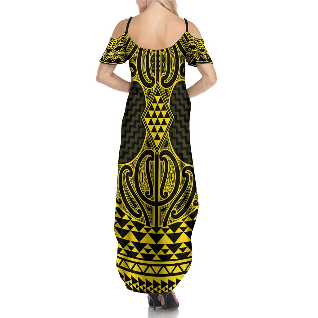 Mahi-dawg Maori Ta Moko Poutama Art Family Matching Summer Maxi Dress and Hawaiian Shirt LT9 - Polynesian Pride