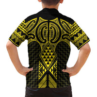 Mahi-dawg Maori Ta Moko Poutama Art Family Matching Tank Maxi Dress and Hawaiian Shirt LT9 - Polynesian Pride