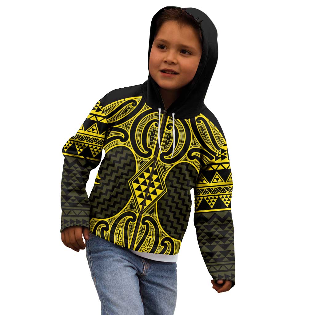 Mahi-dawg Maori Ta Moko Poutama Art Kid Hoodie