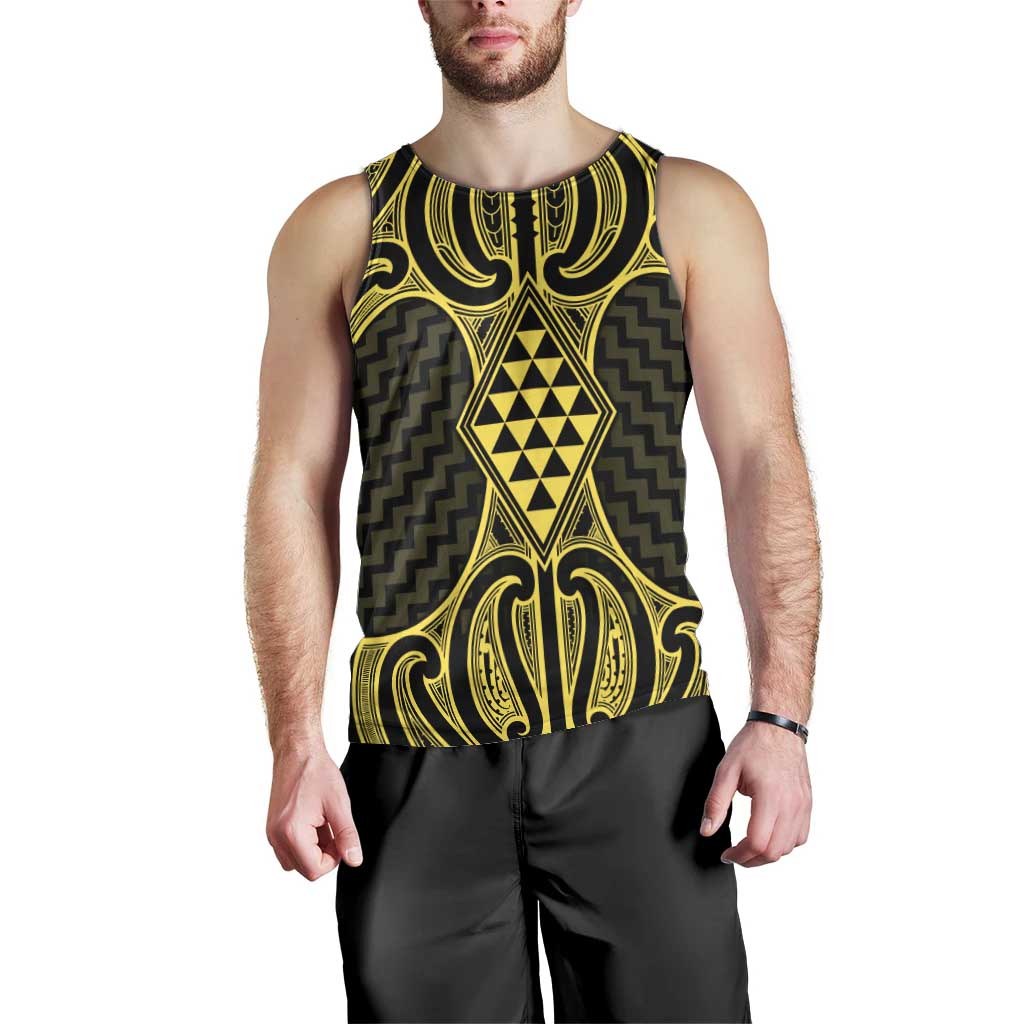 Mahi-dawg Maori Ta Moko Poutama Art Men Tank Top