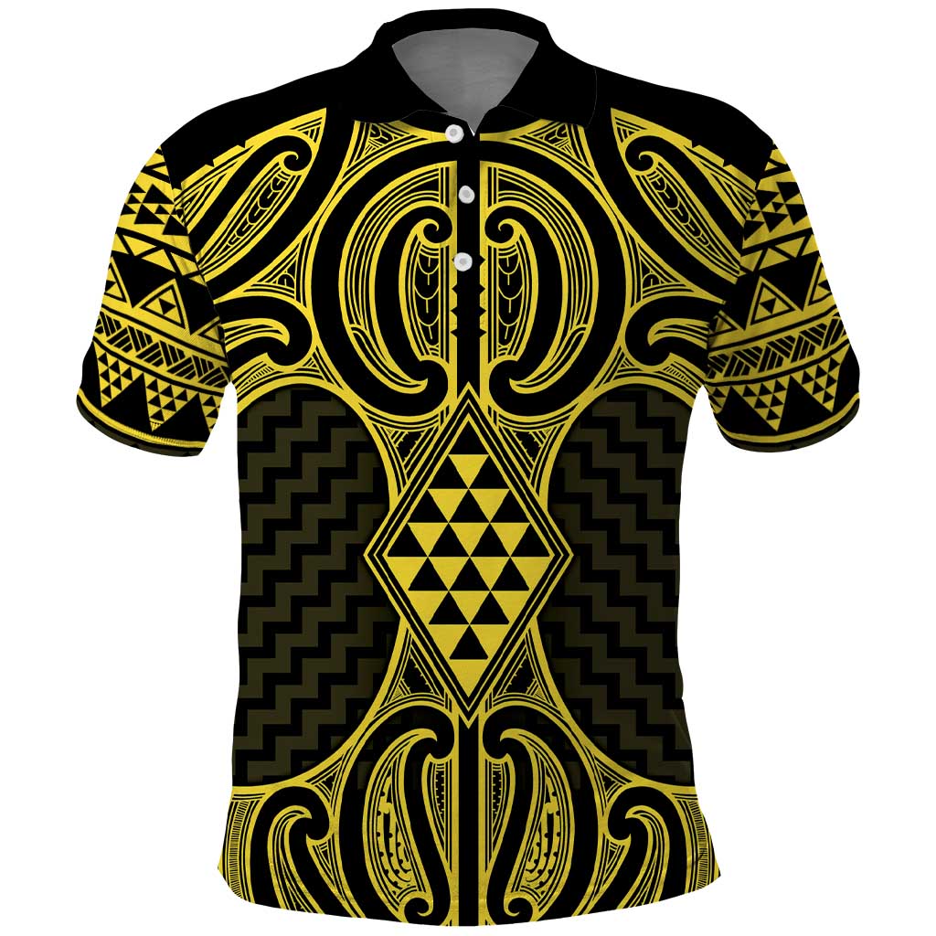 Mahi-dawg Maori Ta Moko Poutama Art Polo Shirt