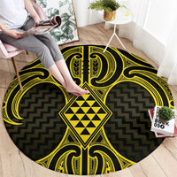 Mahi-dawg Maori Ta Moko Poutama Art Round Carpet