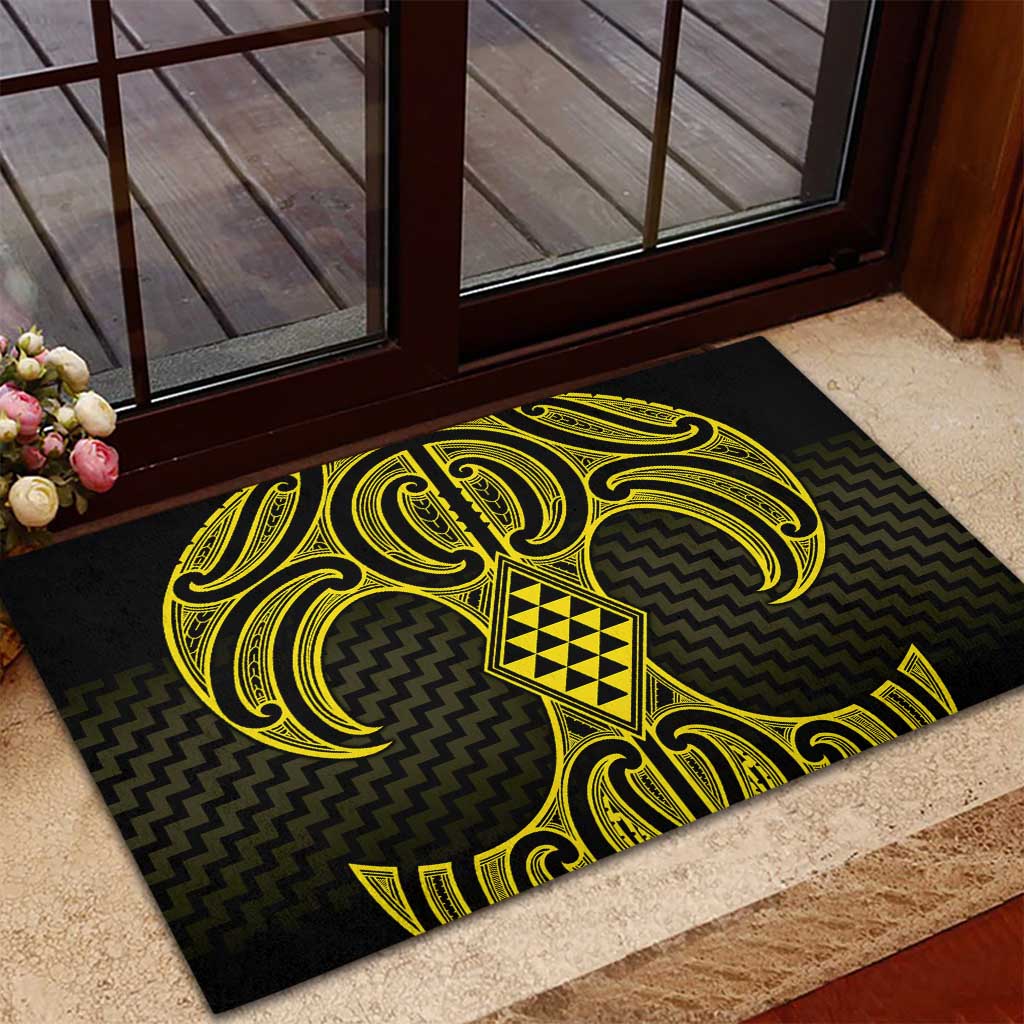 Mahi-dawg Maori Ta Moko Poutama Art Rubber Doormat