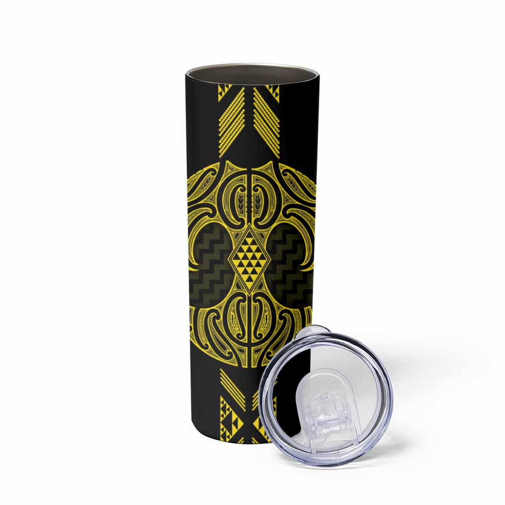 Mahi-dawg Maori Ta Moko Poutama Art Skinny Tumbler LT9 - Polynesian Pride