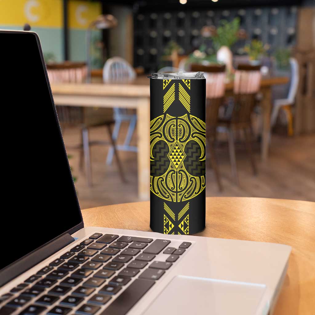 Mahi-dawg Maori Ta Moko Poutama Art Skinny Tumbler LT9 - Polynesian Pride