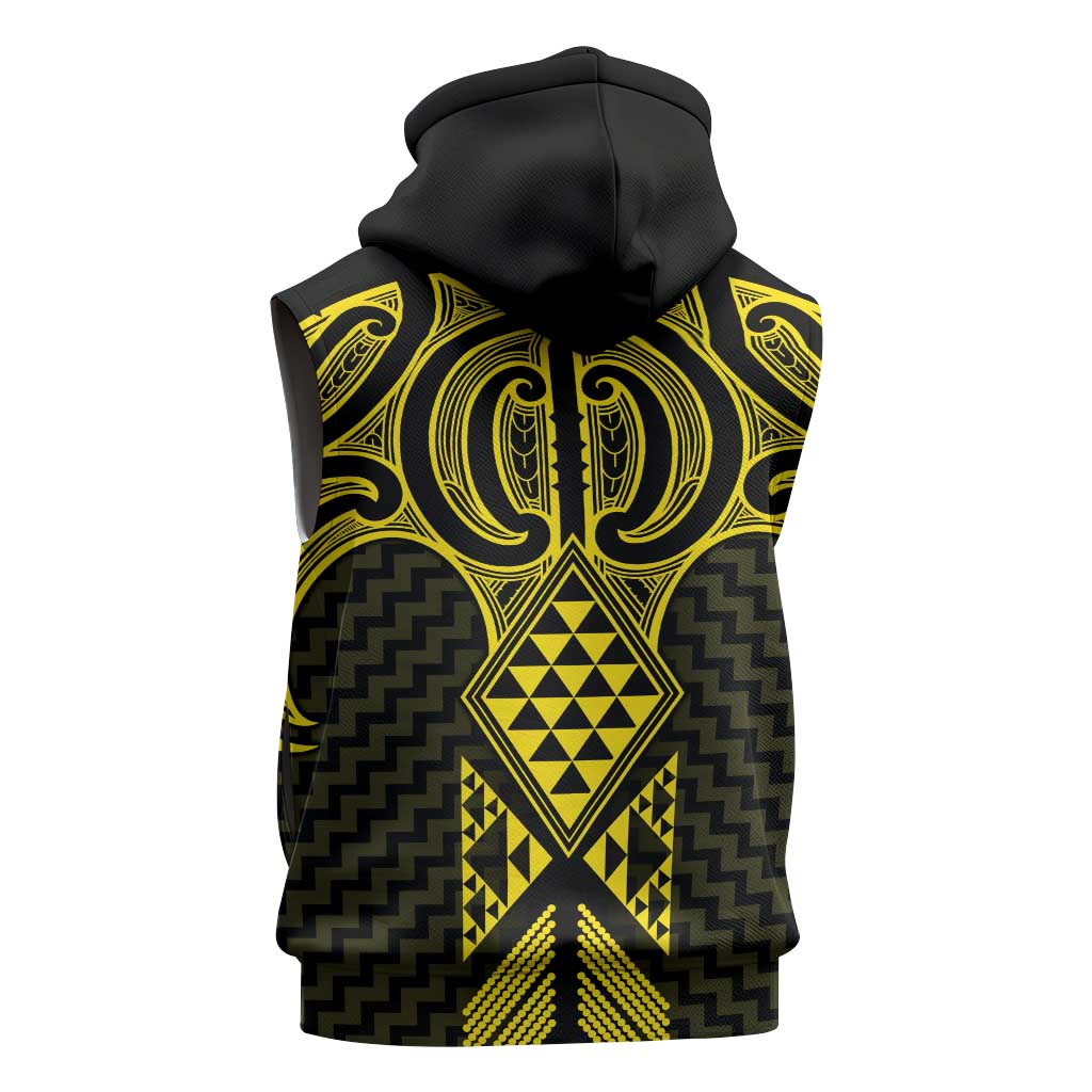 Mahi-dawg Maori Ta Moko Poutama Art Sleeveless Hoodie - Polynesian Pride
