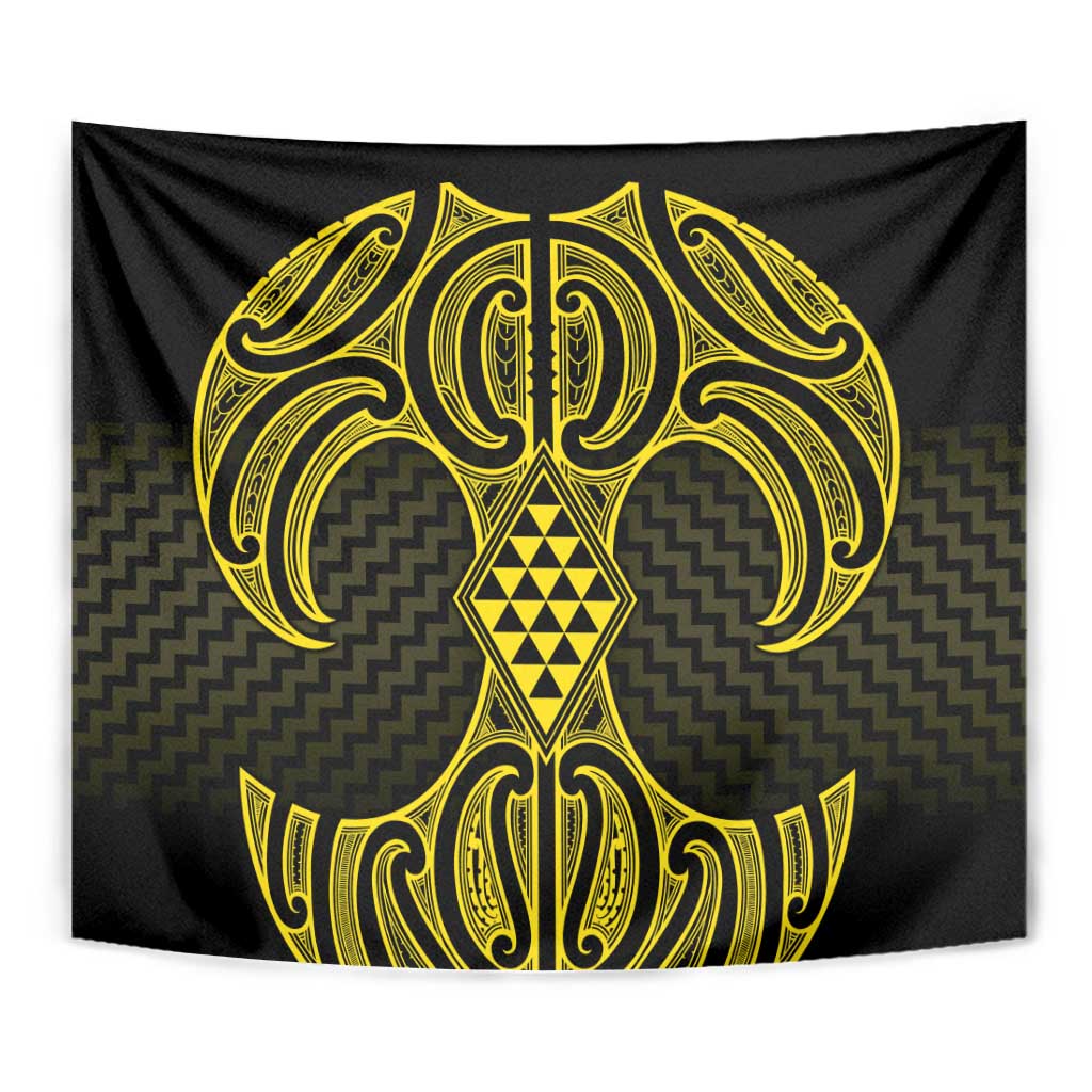 Mahi-dawg Maori Ta Moko Poutama Art Tapestry