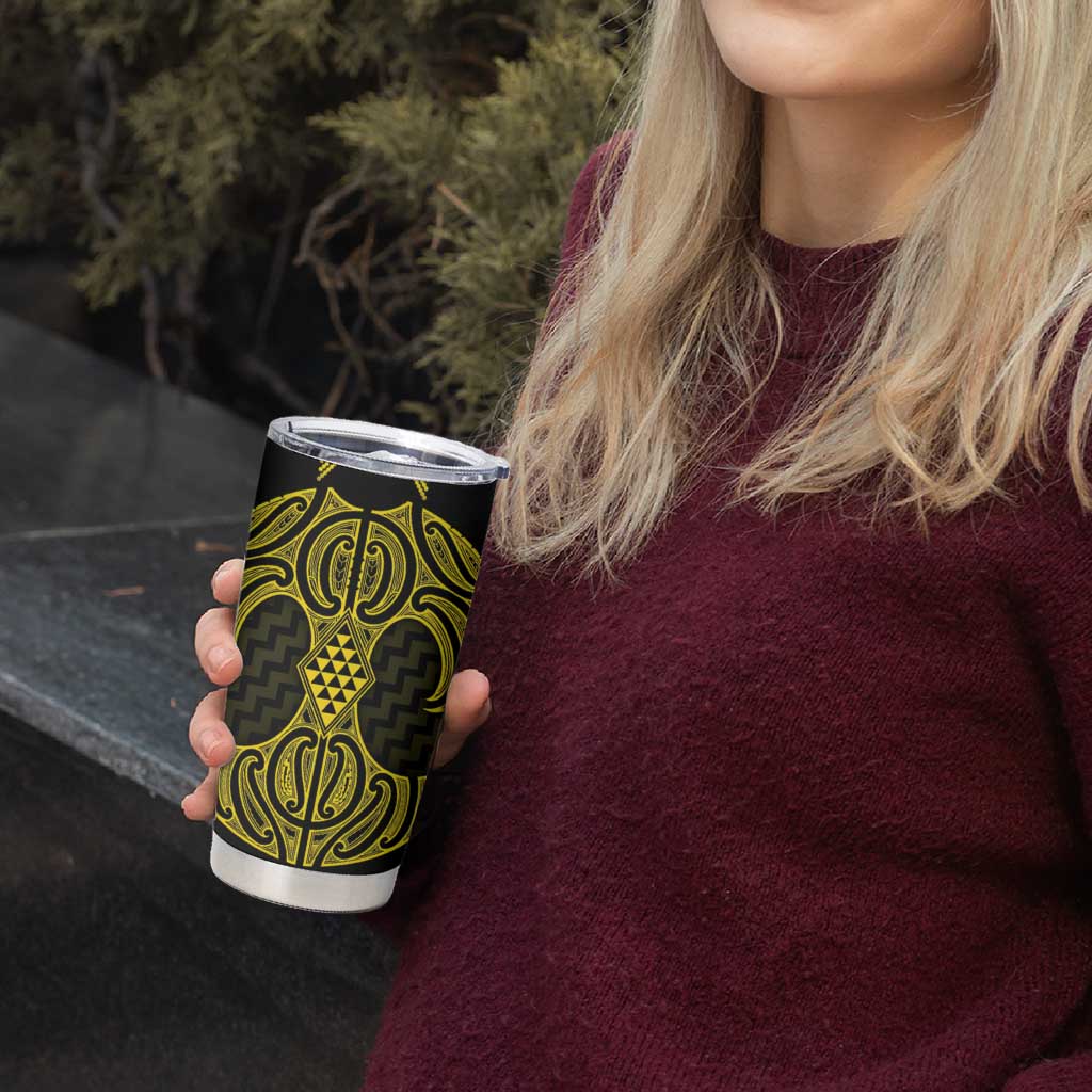 Mahi-dawg Maori Ta Moko Poutama Art Tumbler Cup
