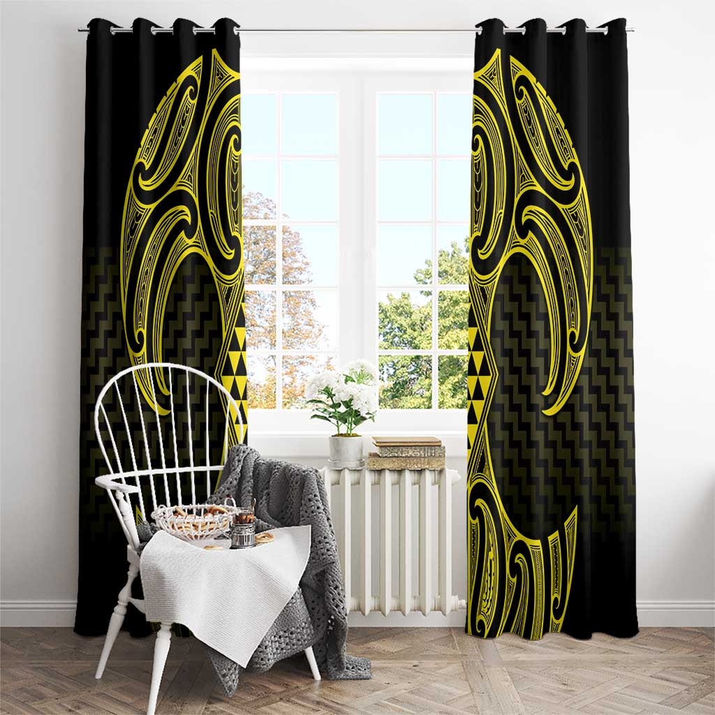 Mahi-dawg Maori Ta Moko Poutama Art Window Curtain LT9 - Polynesian Pride