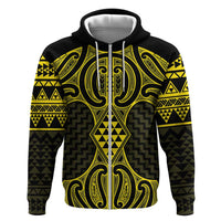 Mahi-dawg Maori Ta Moko Poutama Art Zip Hoodie