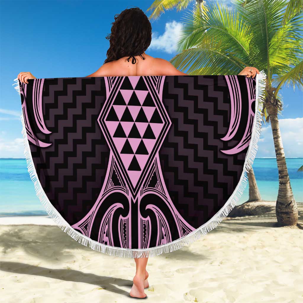 Mawhero Maori Ta Moko Poutama Art Beach Blanket