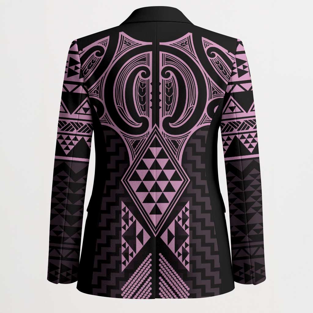 Mawhero Maori Ta Moko Poutama Art Blazer - Polynesian Pride