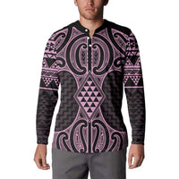 Mawhero Maori Ta Moko Poutama Art Button Sweatshirt