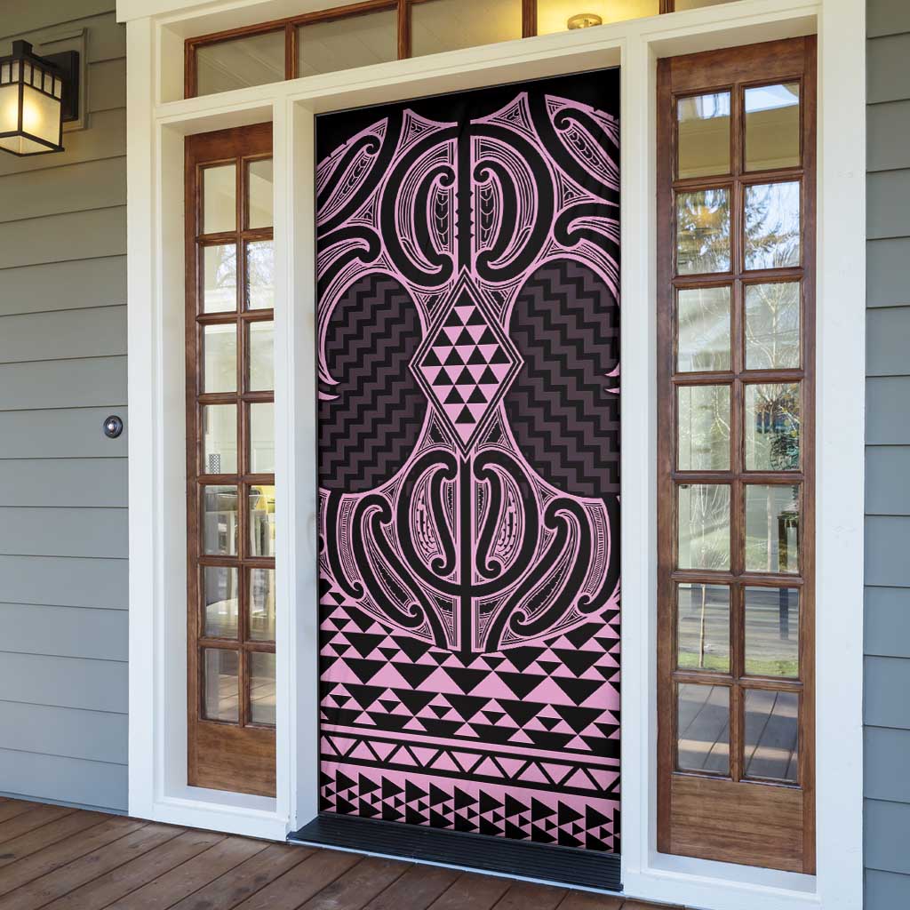 Mawhero Maori Ta Moko Poutama Art Door Cover - Polynesian Pride