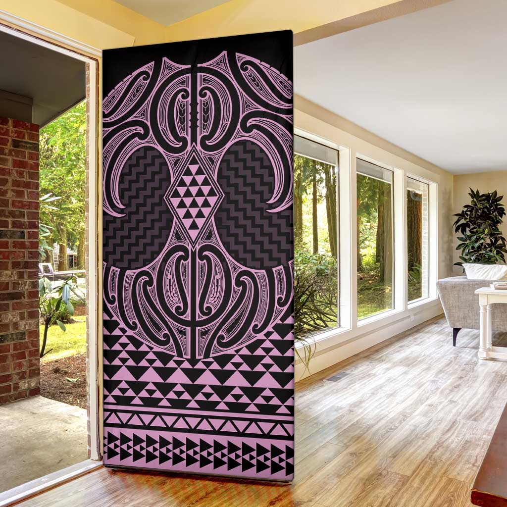 Mawhero Maori Ta Moko Poutama Art Door Cover - Polynesian Pride