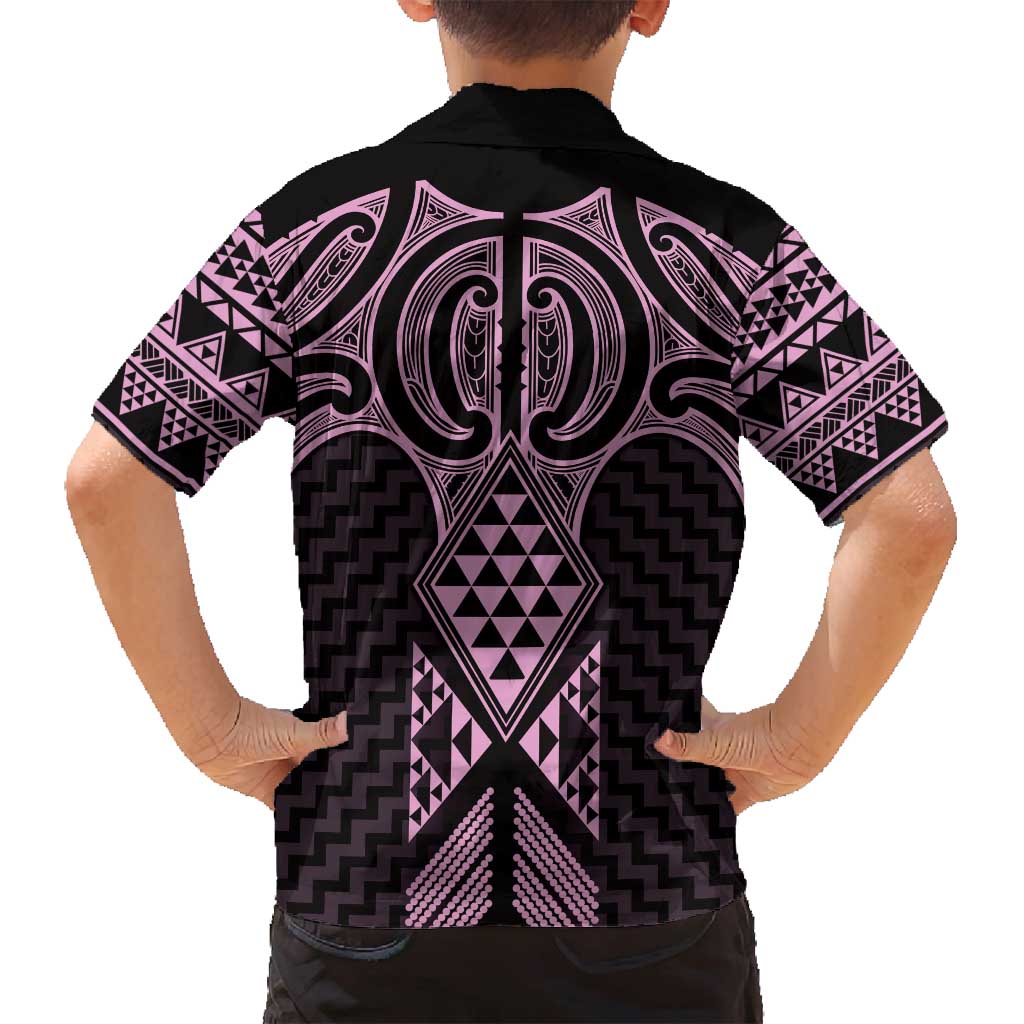 Mawhero Maori Ta Moko Poutama Art Family Matching Long Sleeve Bodycon Dress and Hawaiian Shirt LT9 - Polynesian Pride