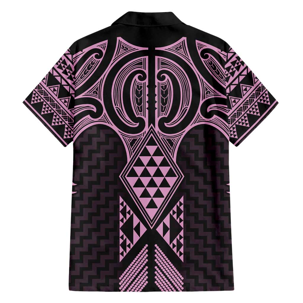 Mawhero Maori Ta Moko Poutama Art Family Matching Short Sleeve Bodycon Dress and Hawaiian Shirt LT9 - Polynesian Pride