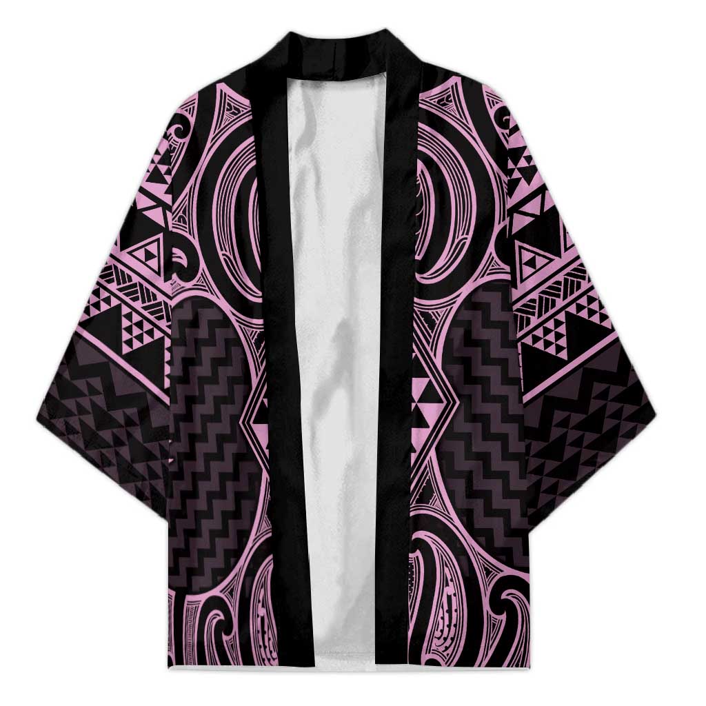 Mawhero Maori Ta Moko Poutama Art Kimono - Polynesian Pride