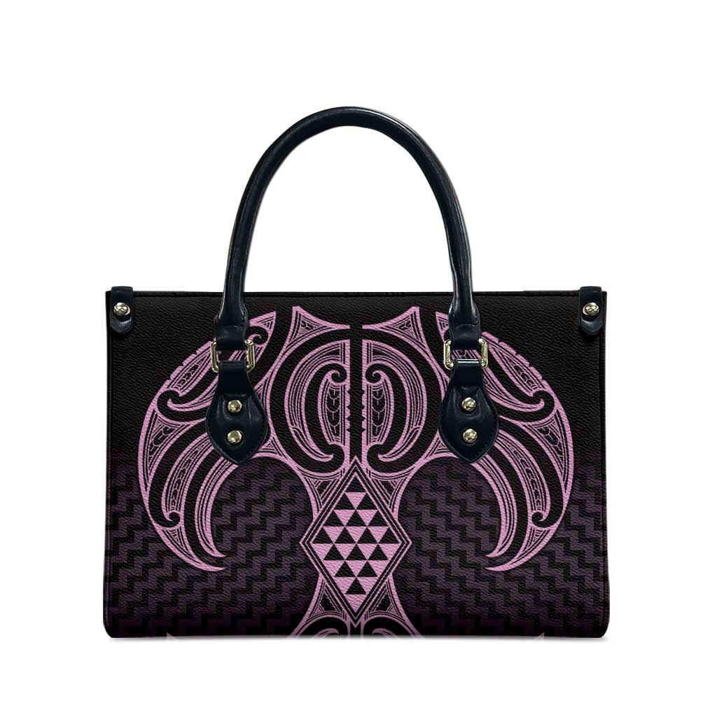 Mawhero Maori Ta Moko Poutama Art Leather Bag - Polynesian Pride