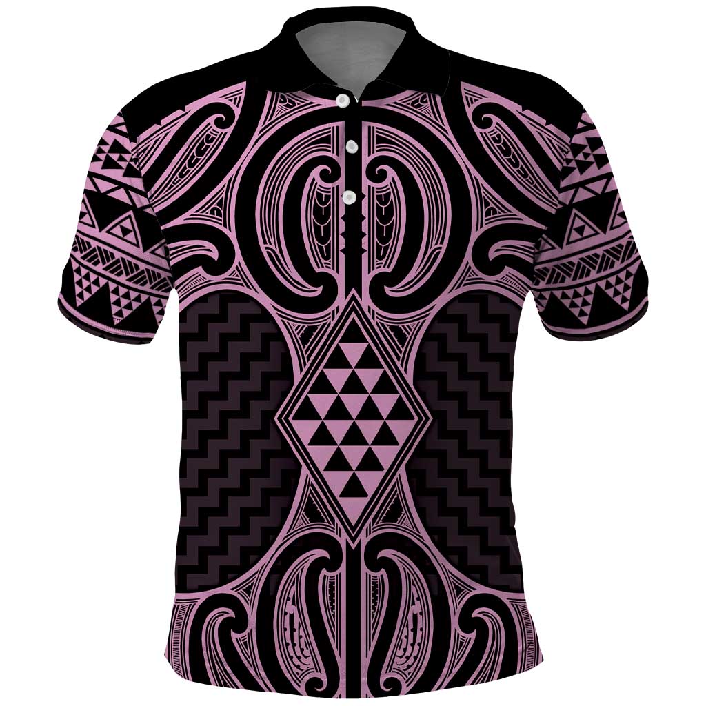 Mawhero Maori Ta Moko Poutama Art Polo Shirt