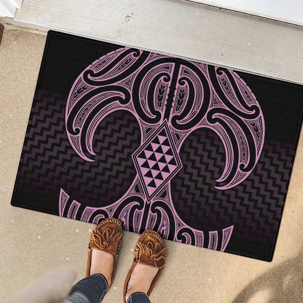 Mawhero Maori Ta Moko Poutama Art Rubber Doormat