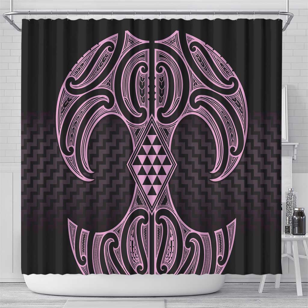 Mawhero Maori Ta Moko Poutama Art Shower Curtain