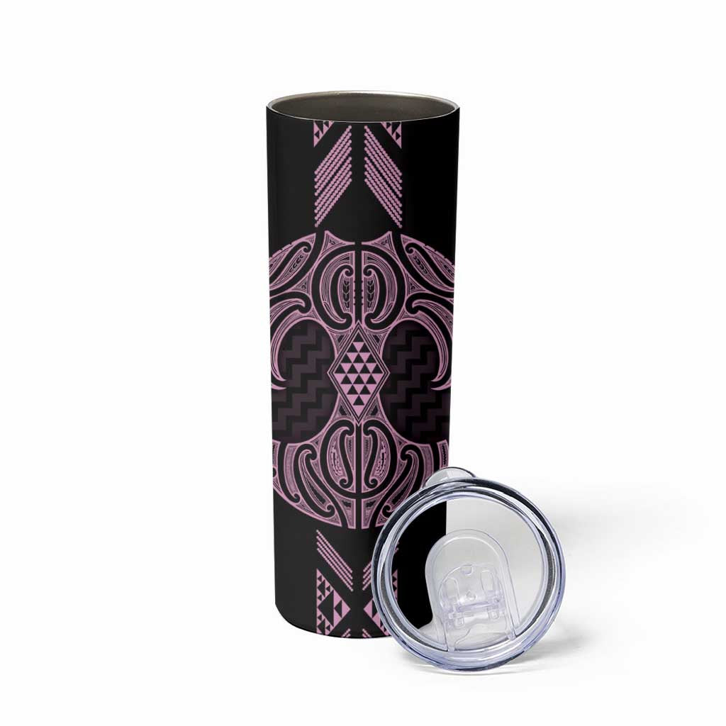 Mawhero Maori Ta Moko Poutama Art Skinny Tumbler LT9 - Polynesian Pride