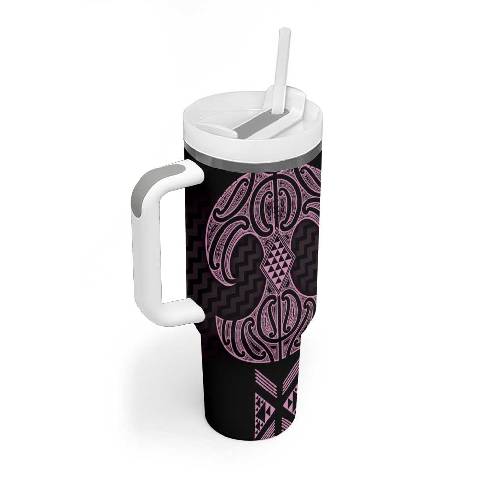 Mawhero Maori Ta Moko Poutama Art Tumbler With Handle LT9 - Polynesian Pride