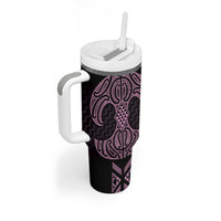 Mawhero Maori Ta Moko Poutama Art Tumbler With Handle LT9 - Polynesian Pride