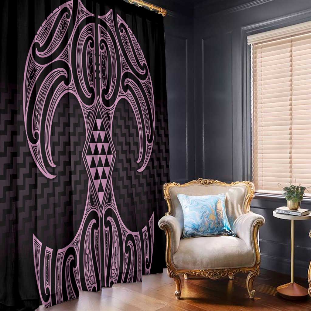Mawhero Maori Ta Moko Poutama Art Window Curtain LT9 - Polynesian Pride