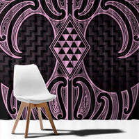Mawhero Maori Ta Moko Poutama Art Window Curtain LT9 - Polynesian Pride