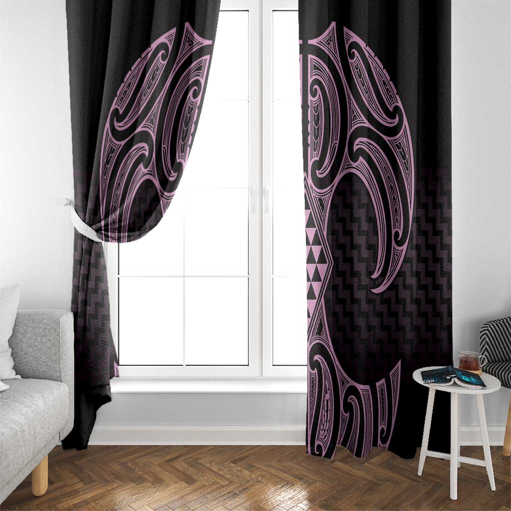 Mawhero Maori Ta Moko Poutama Art Window Curtain LT9 - Polynesian Pride