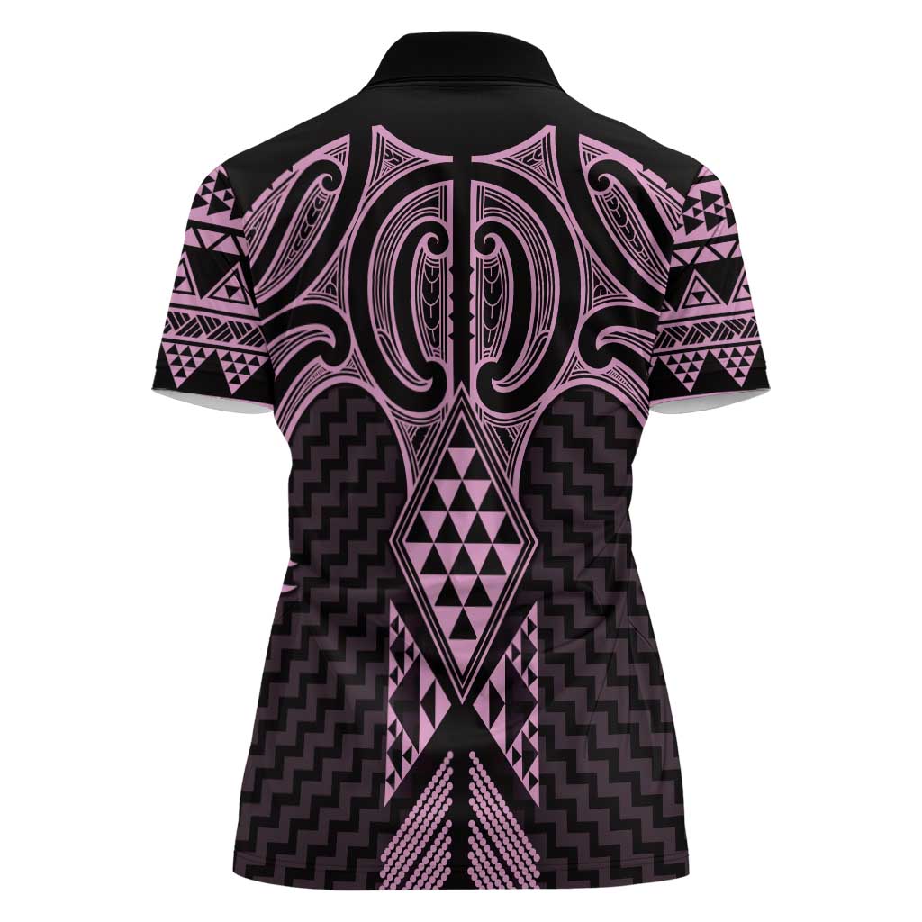 Mawhero Maori Ta Moko Poutama Art Women Polo Shirt