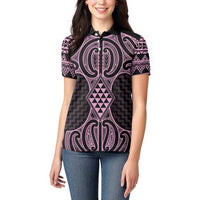 Mawhero Maori Ta Moko Poutama Art Women Polo Shirt