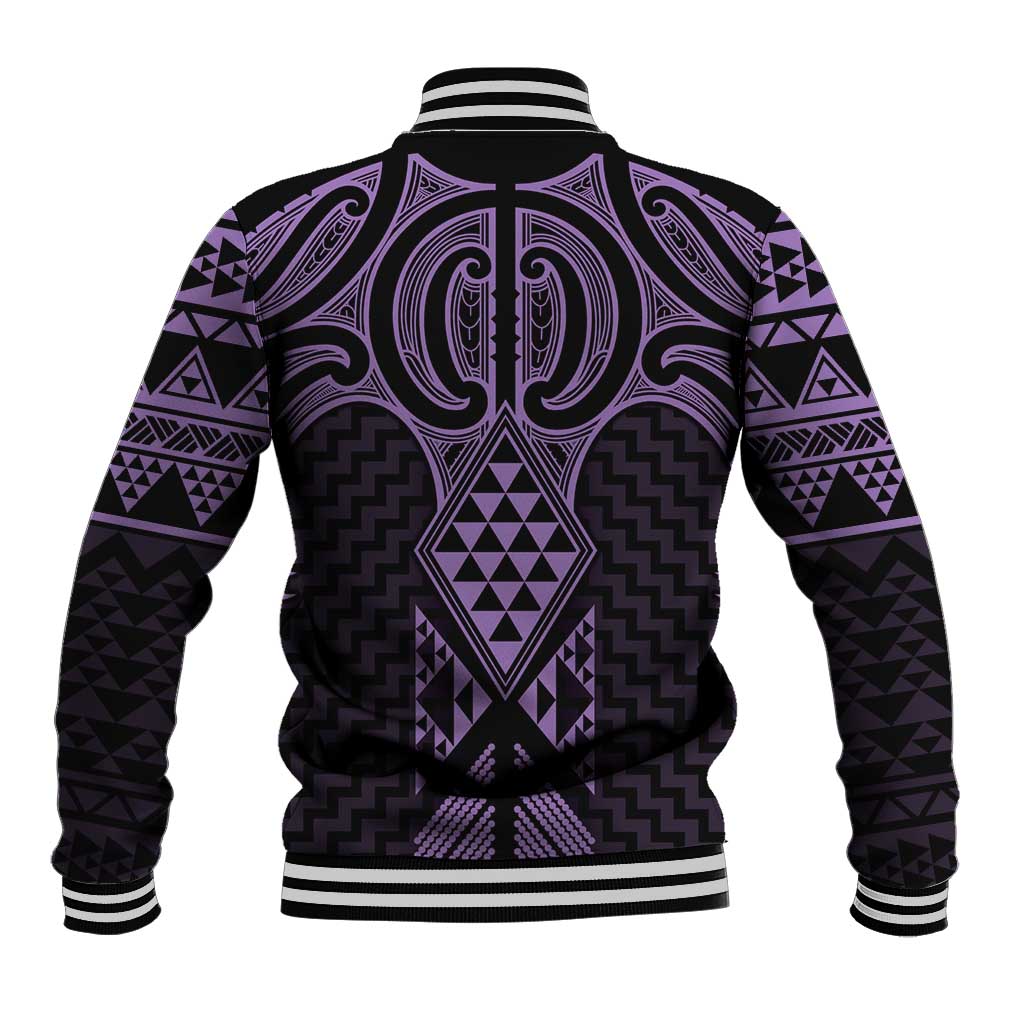 Waiporoporo Maori Ta Moko Poutama Art Baseball Jacket LT9 - Polynesian Pride