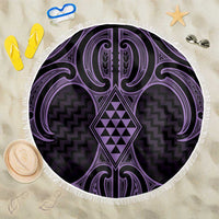 Waiporoporo Maori Ta Moko Poutama Art Beach Blanket