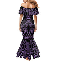 Waiporoporo Maori Ta Moko Poutama Art Family Matching Mermaid Dress and Hawaiian Shirt LT9 - Polynesian Pride