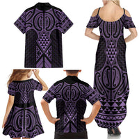 Waiporoporo Maori Ta Moko Poutama Art Family Matching Summer Maxi Dress and Hawaiian Shirt LT9 - Polynesian Pride