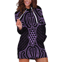 Waiporoporo Maori Ta Moko Poutama Art Hoodie Dress