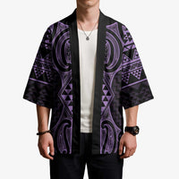 Waiporoporo Maori Ta Moko Poutama Art Kimono - Polynesian Pride