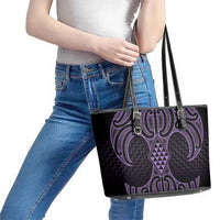 Waiporoporo Maori Ta Moko Poutama Art Leather Tote Bag LT9 - Polynesian Pride