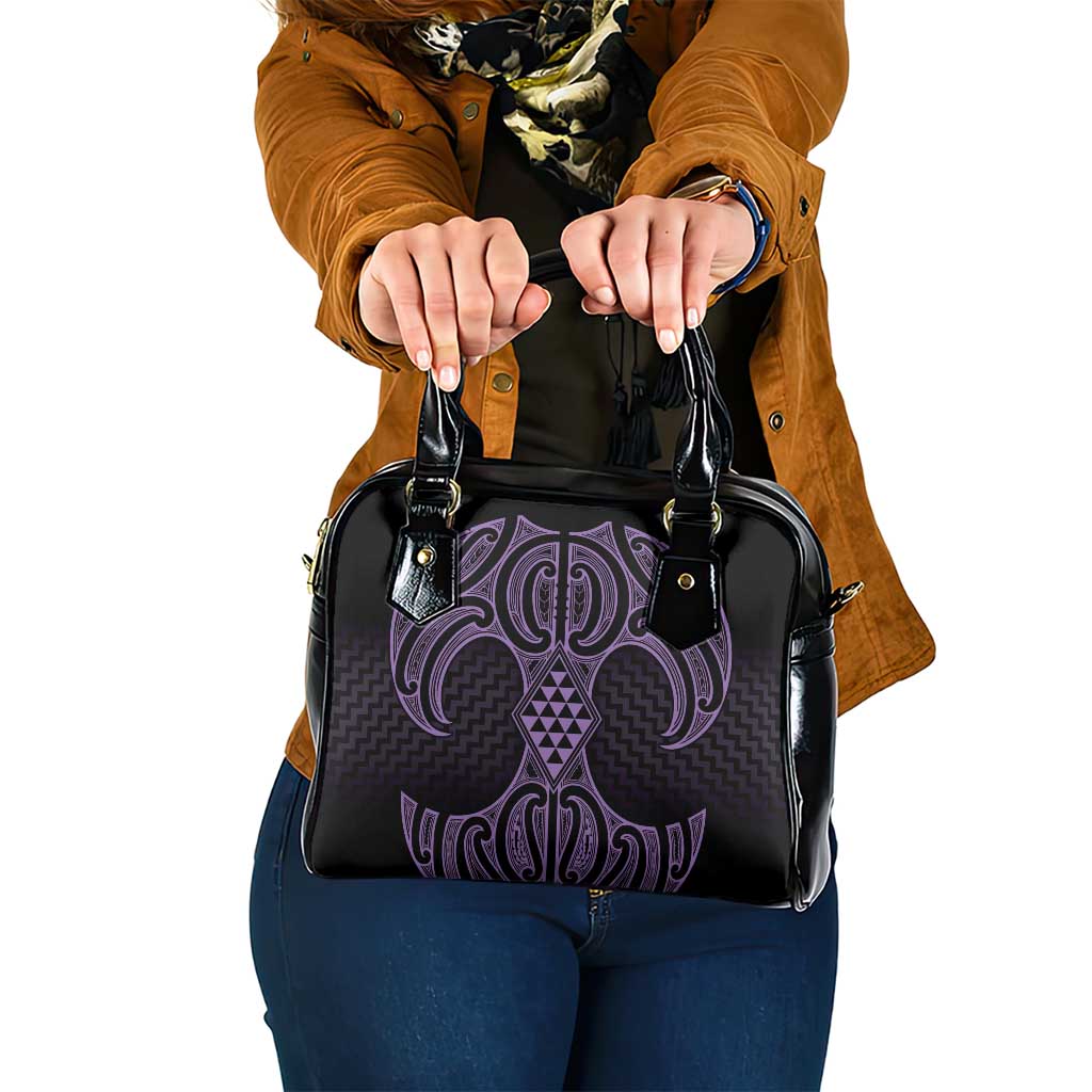 Waiporoporo Maori Ta Moko Poutama Art Shoulder Handbag