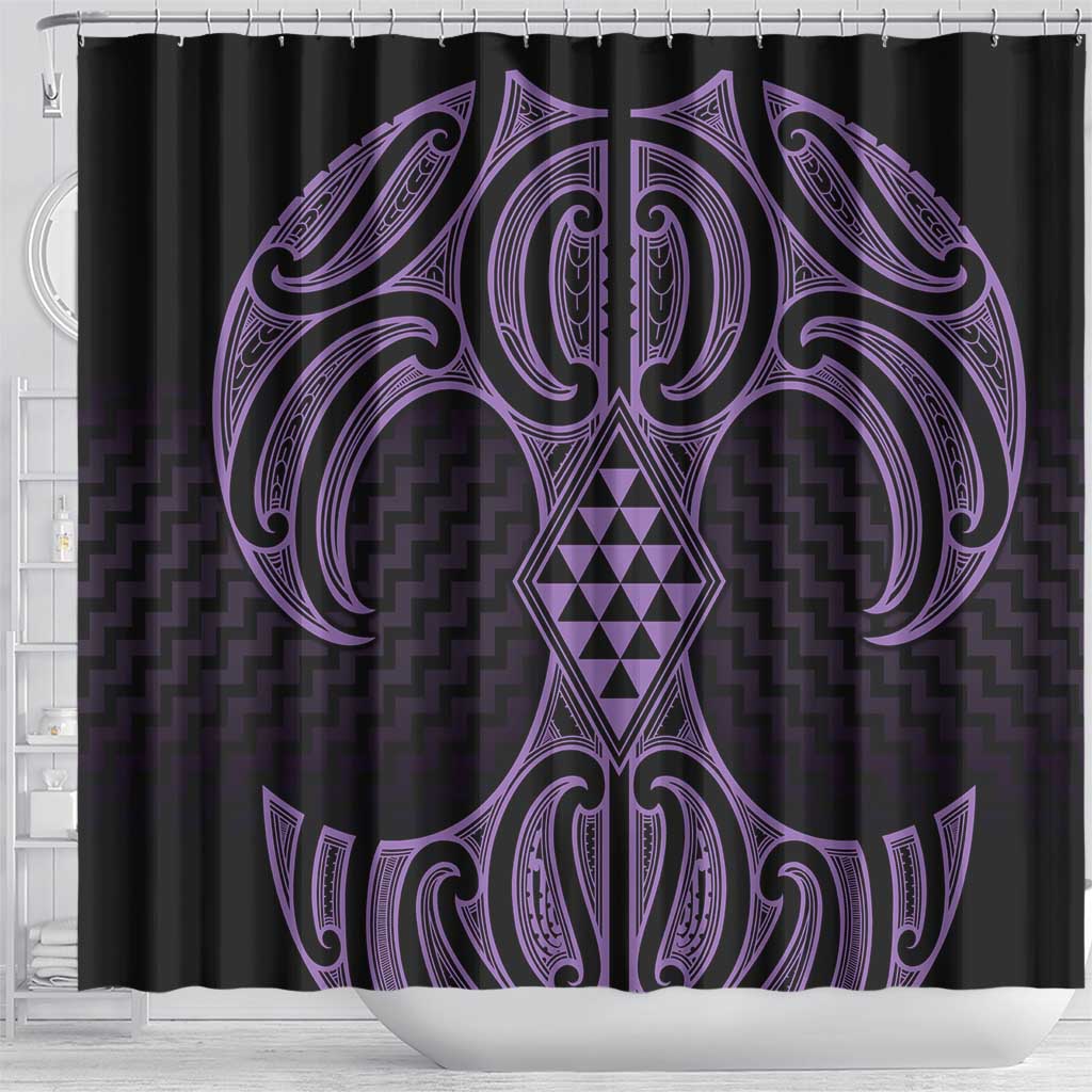 Waiporoporo Maori Ta Moko Poutama Art Shower Curtain