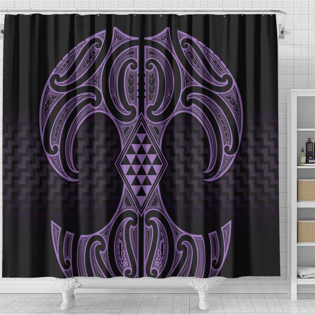 Waiporoporo Maori Ta Moko Poutama Art Shower Curtain
