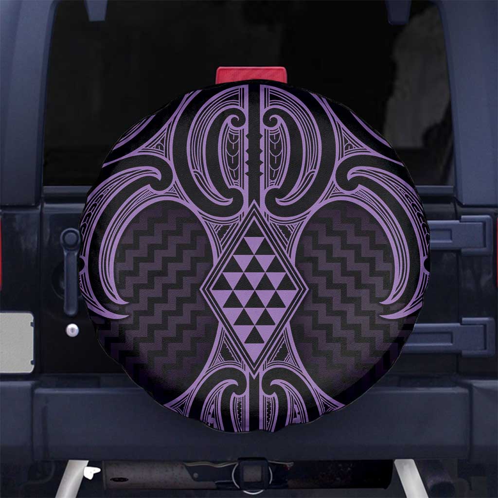 Waiporoporo Maori Ta Moko Poutama Art Spare Tire Cover