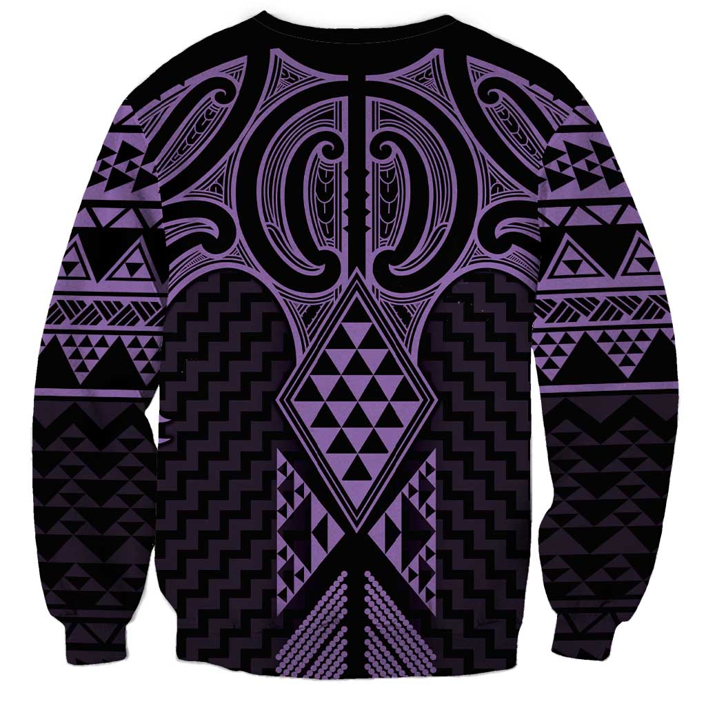 Waiporoporo Maori Ta Moko Poutama Art Sweatshirt